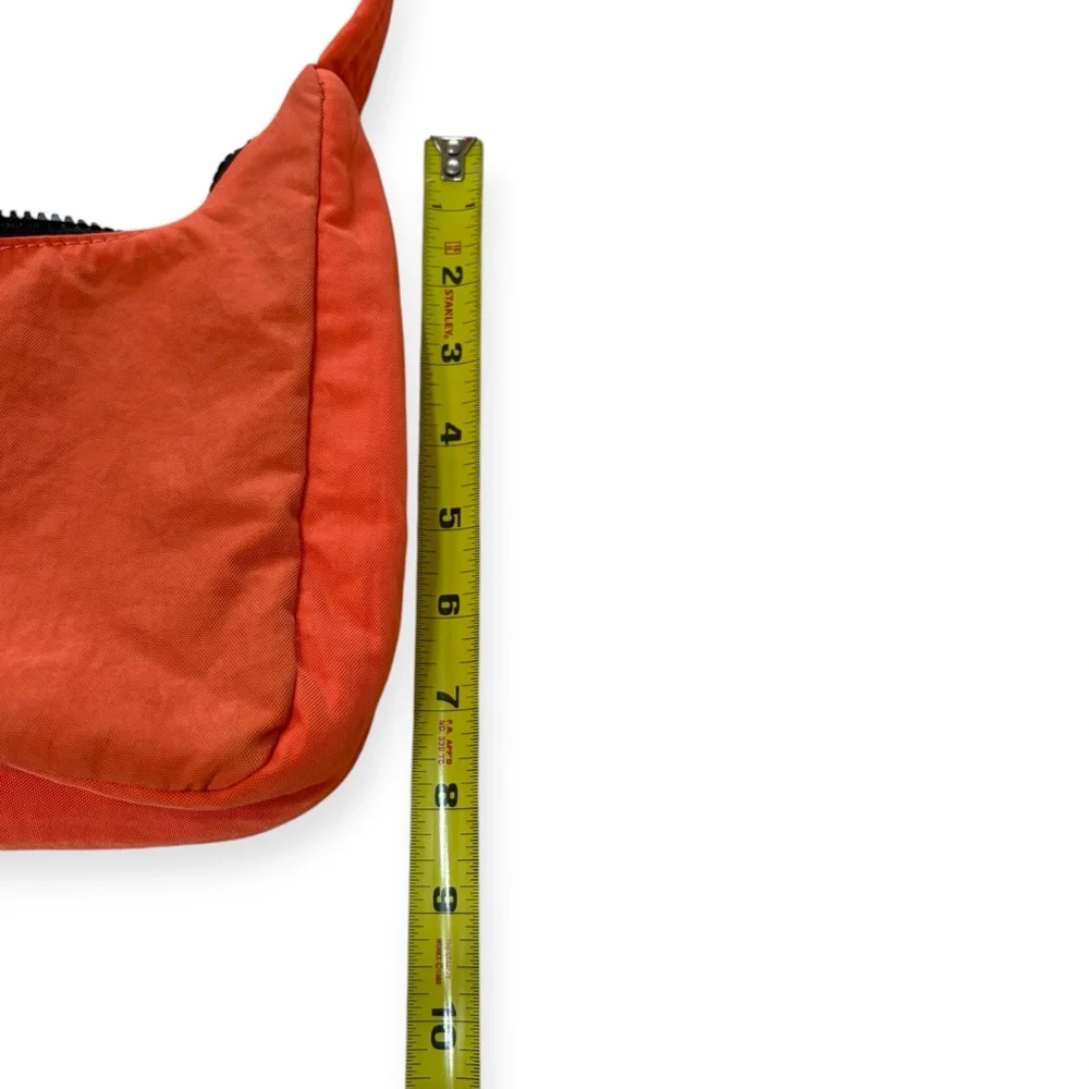 Orange Shoulder Bag with Minimal Silhouette and Adjustable Strap - Picture 8 of 10